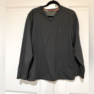 Izod Men’s Performance V neck Sweatshirt charcoal sz M